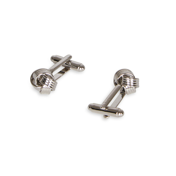 Van Heusen Men's Knot Shirt T-Bar Cufflinks Silver