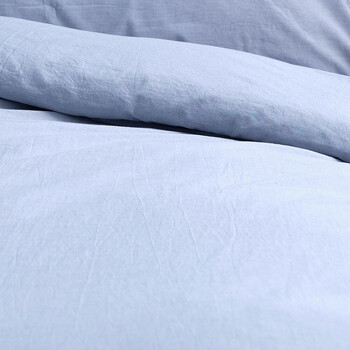 Canningvale King Bed Vintage Softwash Cotton Quilt Cover Set Denim Melange