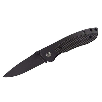 Whitby Knives Survival/Camping SS Lock Knife Carbon Fibre Effect 1 - 2.5''