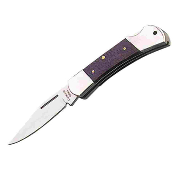 Whitby Knives Survival/Camping SS Lock Knife Black Rosewood - 2.5'' Blade