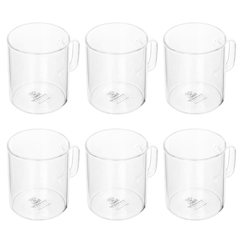 6pc Wilmax England 320ml Thermo Glass Cup Coffee Mug - Clear