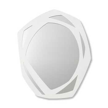 E Style Faye 90cm Metal Wall Mirror Home Decor - White