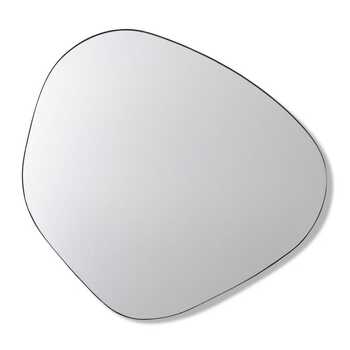 E Style Jetta 101cm Iron Silver Wall Mirror - Black