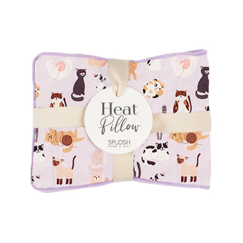 Splosh Wellness Cats Heat Pillow Hot/Cold Velvet Pack Rectangle 40cm