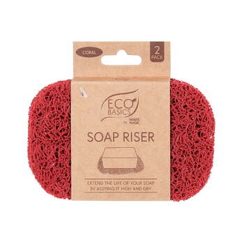 Eco Basics Soap Riser/Elevator Holder Storage - Coral