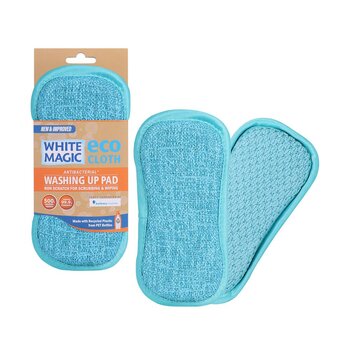 White Magic Double-Sided Dish Washing Up Pad - Sea Blue