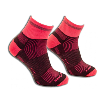 Wrightsock Eco Run Reflective GRY/Pink Socks M AU 4-7.5 Mens/6.5-9 Womens