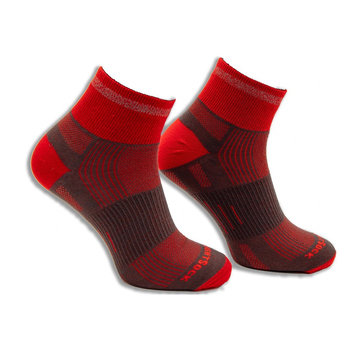 Wrightsock Eco Run Reflective GRY/Red Socks L AU 8-11.5 Mens/9.5-11 Womens