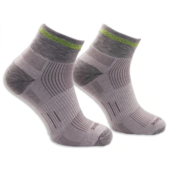 Wrightsock Eco Run Reflective Quarter Lt Grey Unisex Socks XL AU 12+ Mens