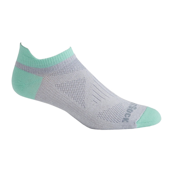 Wrightsock Coolmesh II Tab Wmn Lt Grey/Lucite Womens Socks L AU 9.5-11