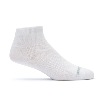 Wrightsock Coolmesh II Quarter White Socks Unisex M AU 4-7.5 Mens/6.5-9 Womens