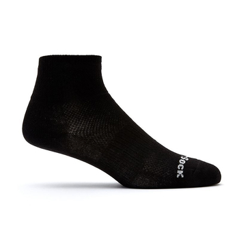 Wrightsock Coolmesh II Quarter Black Socks M AU 4-7.5 Mens/6.5-9 Womens