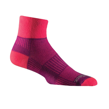 Wrightsock Coolmesh II Quarter Plum/Pink Socks M AU 4-7.5 Men/6.5-9 Women