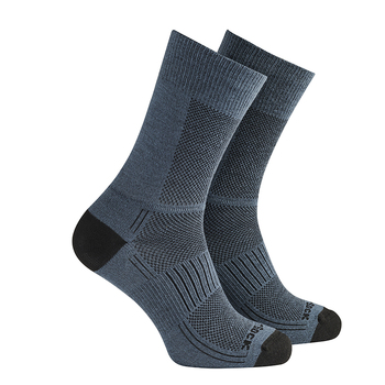 Wrightsock Coolmesh II Crew Grey Unisex Socks S AU 4-6 Womens