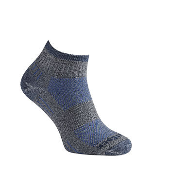 Wrightsock Escape Quarter Ash Twist/Blue Womens Socks S AU 4-6