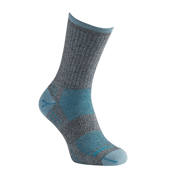 Wrightsock Escape Crew Ash/TURQ Unisex Socks M AU 4-7.5 Mens/6.5-9 Womens