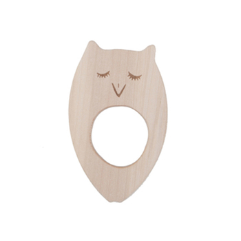 Wooden Story 11cm Owl Soother Baby/Infant 3m+ Toy Natural