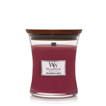 WoodWick Wild Berry & Beets Scented Crafted Candle Glass Jar Wax Medium