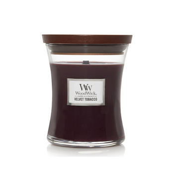 WoodWick 274g Scented Candle Velvet Tobacco Medium - Brown