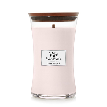 WoodWick 609g Scented Candle Sheer Tuberose Large - Pink