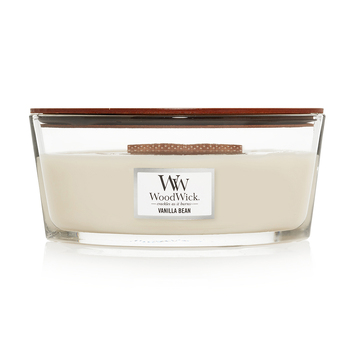 WoodWick 453g Scented Candle Vanilla Bean Ellipse - White