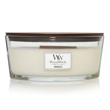 WoodWick 453g Scented Candle Magnolia Ellipse - White