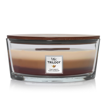 WoodWick 453g Scented Candle Café Sweets Trilogy Ellipse