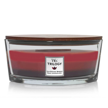 WoodWick 453g Scented Candle Sun Ripened Berries Trilogy Ellipse
