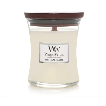 WoodWick 274g Scented Candle White Tea & Jasmine Medium