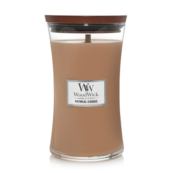 WoodWick Oatmeal Cookie Scented Crafted Candle Glass Jar Soy Wax Large