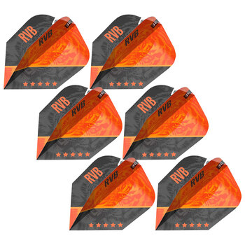 6PK Target Rvb Pro Ultra G4 No.6 Dart Flights - Orange/Black