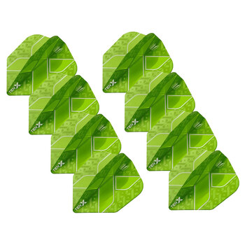 8x 3pc Target Ten-X Ultra Dart Flights Standard Set - Lime Green