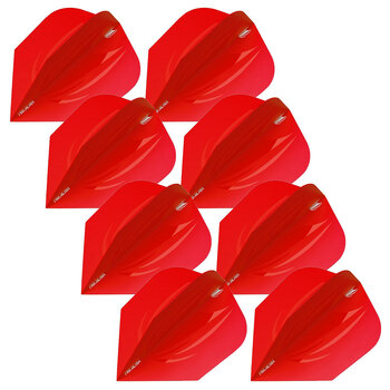 8x 3pc Target ID Pro Ultra No.6 Dart Flights Set - Red