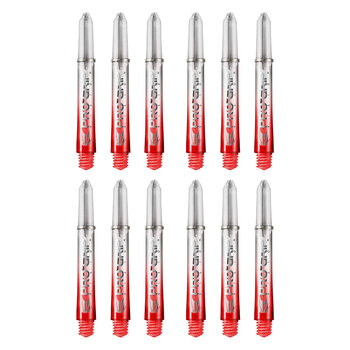 4x 3pc Target Pro Vision Polycarbonate Shaft Dart Accessory Short - Red