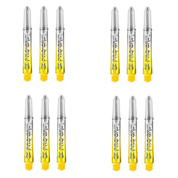 4x 3pc Target Pro Vision Shaft Accessory Short - Yellow