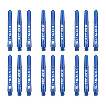 6x 3pc Target Pro Grip Nylon Shaft Accessory Short - Blue