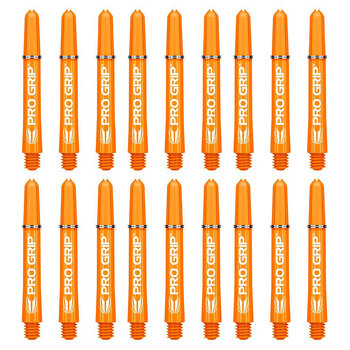 6x 3pc Target Pro Grip Nylon Shaft Accessory Short - Orange