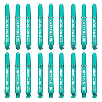 6x 3pc Target Pro Grip Nylon Shaft Accessory Short - Aqua