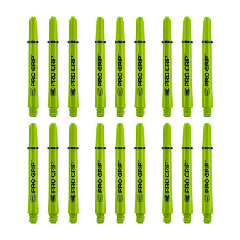 6x 3pc Target Pro Grip Nylon Shaft Accessory Medium - Lime Green