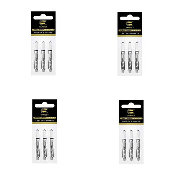 4x 3pc Target Pro Grip Spin Shaft Dart Accessory Medium - Clear