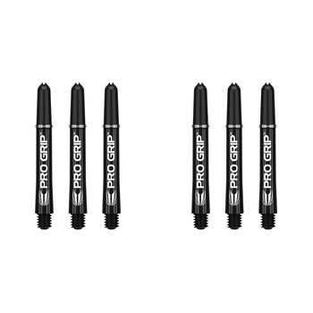 2x 9pc Target Pro Grip Nylon Shaft Multipack Intermediate - Black