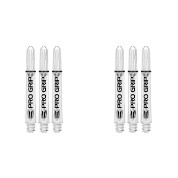 2x 9pc Target Pro Grip Nylon Shaft Multipack Short - White