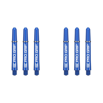 2x 9pc Target Pro Grip Nylon Shaft Multipack Short - Blue