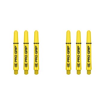 2x 3pc Target Pro Grip Shaft Multipack Intermediate - Yellow