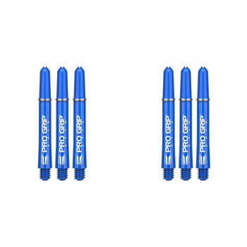 2x 3pc Target Pro Grip Polycarbonate Spin Shaft Multipack Short - Blue