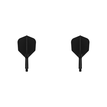 2x Target K-Flex Moulded Flight & Shaft No.6 Medium - Black