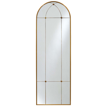 LVD Adalene Metal 180cm Floor Leaning MIrror Arched - Gold