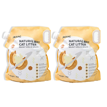 2PK Zodiac Natural Way 6kg Walnut Shell & Cassava Cat Litter