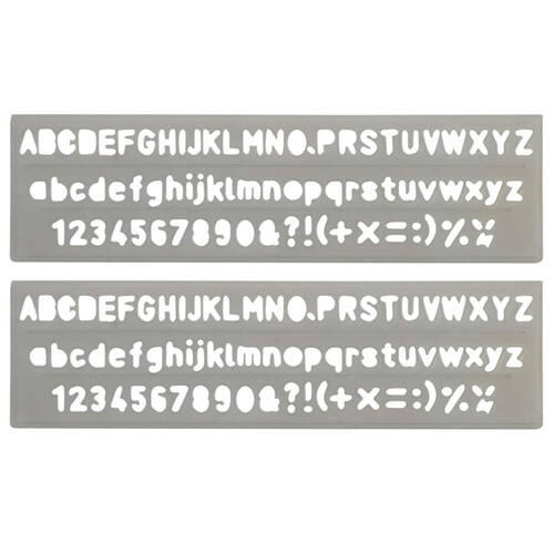 2PK Celco Lettering Stencil 5mm