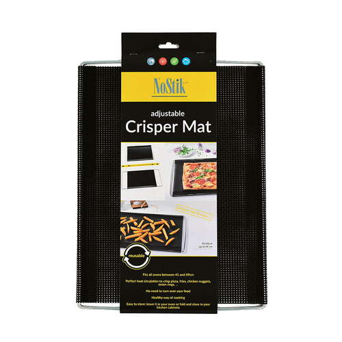 Nostik Adjustable 49cm Crisper Mat Reusable Pad - Black